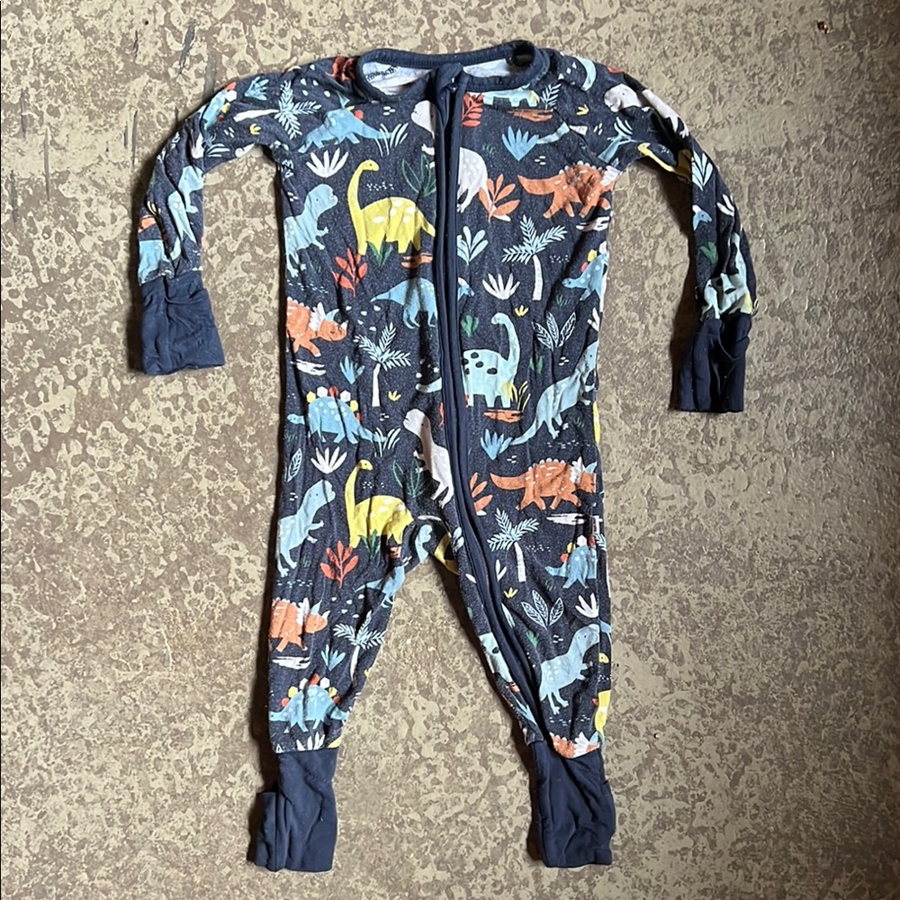 Little Sleepies 3-6m Jurassic Jungle zippie